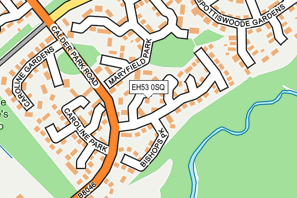 EH53 0SQ map - OS OpenMap – Local (Ordnance Survey)