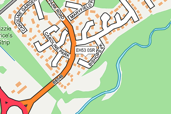 EH53 0SR map - OS OpenMap – Local (Ordnance Survey)