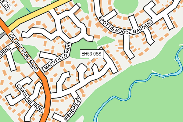 EH53 0SS map - OS OpenMap – Local (Ordnance Survey)