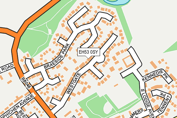 EH53 0SY map - OS OpenMap – Local (Ordnance Survey)