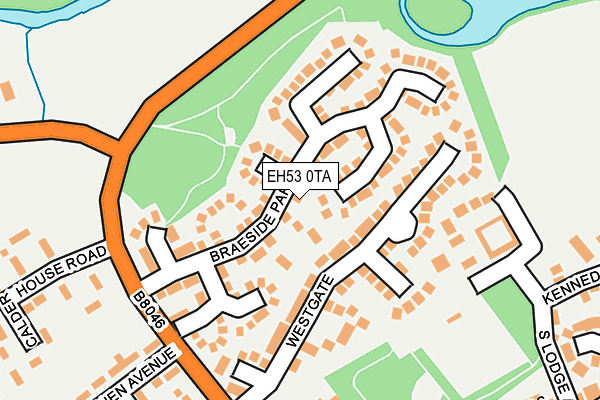 EH53 0TA map - OS OpenMap – Local (Ordnance Survey)