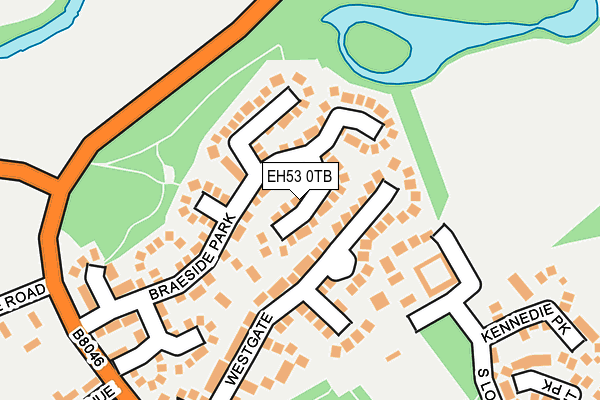 EH53 0TB map - OS OpenMap – Local (Ordnance Survey)