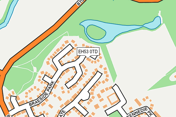 EH53 0TD map - OS OpenMap – Local (Ordnance Survey)