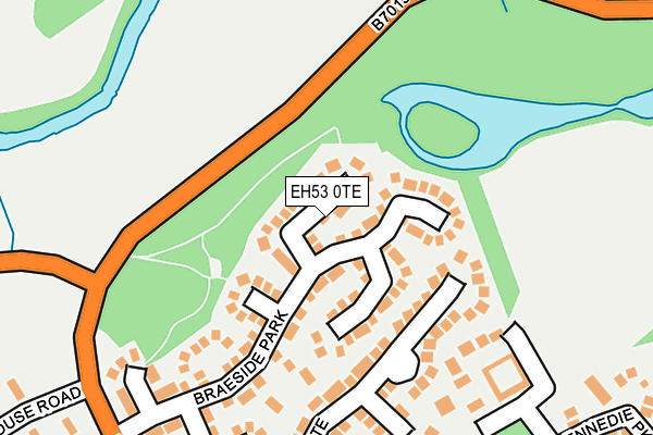 EH53 0TE map - OS OpenMap – Local (Ordnance Survey)