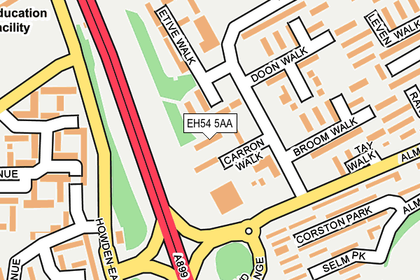 EH54 5AA map - OS OpenMap – Local (Ordnance Survey)