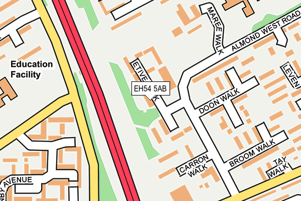 EH54 5AB map - OS OpenMap – Local (Ordnance Survey)