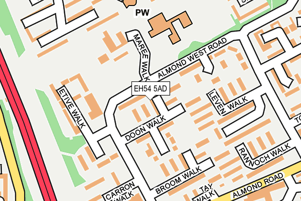 EH54 5AD map - OS OpenMap – Local (Ordnance Survey)