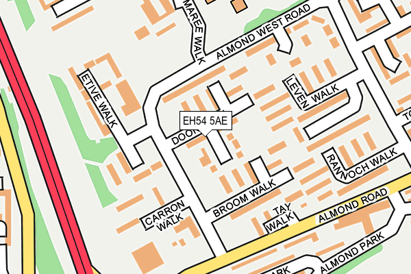 EH54 5AE map - OS OpenMap – Local (Ordnance Survey)