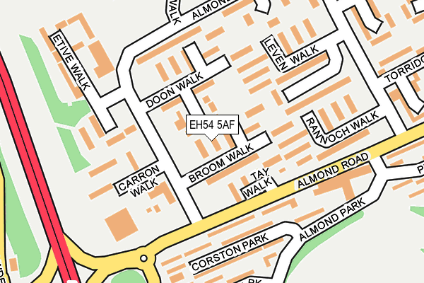 EH54 5AF map - OS OpenMap – Local (Ordnance Survey)