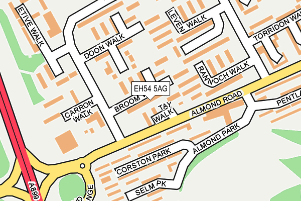 EH54 5AG map - OS OpenMap – Local (Ordnance Survey)