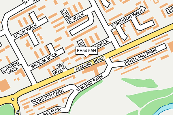 EH54 5AH map - OS OpenMap – Local (Ordnance Survey)