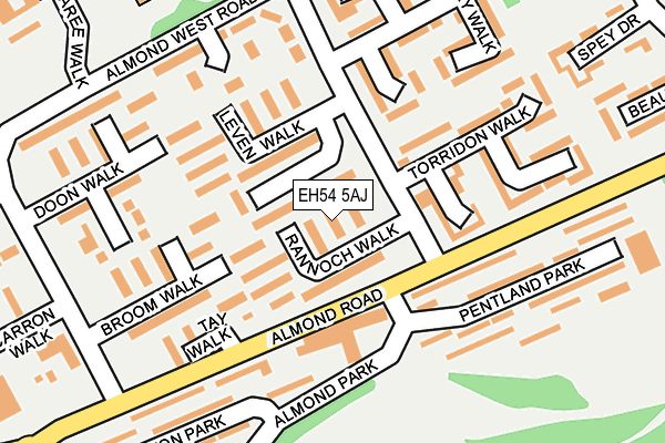 EH54 5AJ map - OS OpenMap – Local (Ordnance Survey)