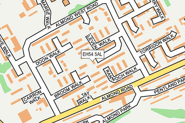 EH54 5AL map - OS OpenMap – Local (Ordnance Survey)