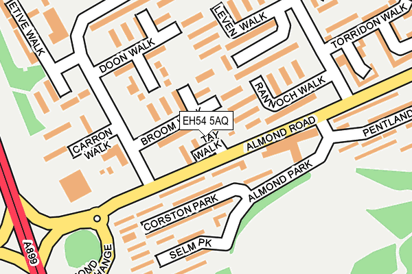 EH54 5AQ map - OS OpenMap – Local (Ordnance Survey)