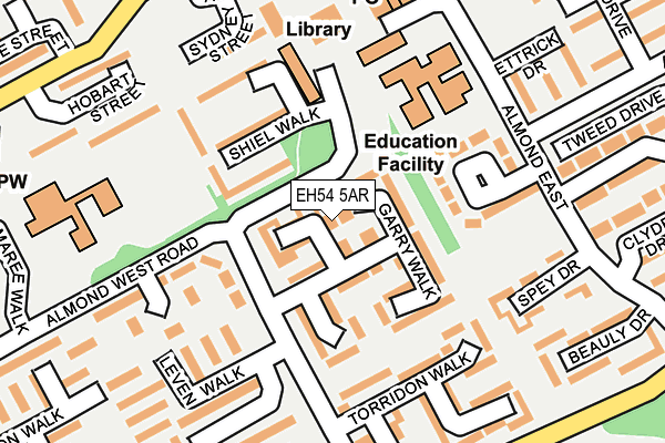 EH54 5AR map - OS OpenMap – Local (Ordnance Survey)