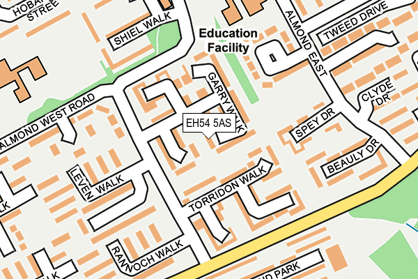 EH54 5AS map - OS OpenMap – Local (Ordnance Survey)