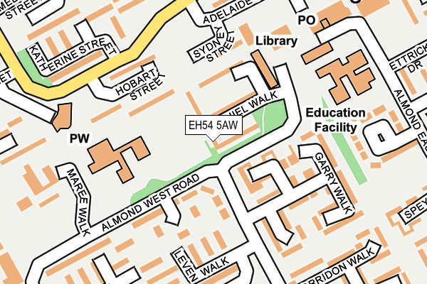 EH54 5AW map - OS OpenMap – Local (Ordnance Survey)