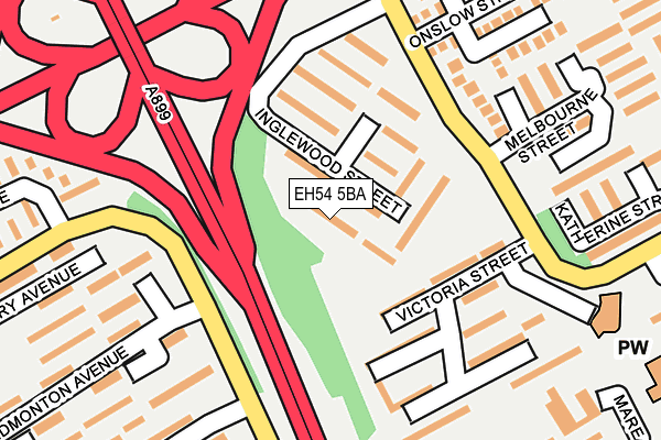 EH54 5BA map - OS OpenMap – Local (Ordnance Survey)