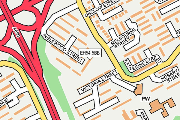 EH54 5BB map - OS OpenMap – Local (Ordnance Survey)