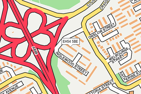 EH54 5BE map - OS OpenMap – Local (Ordnance Survey)