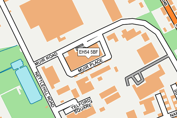 EH54 5BF map - OS OpenMap – Local (Ordnance Survey)