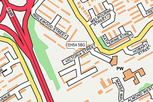 EH54 5BG map - OS OpenMap – Local (Ordnance Survey)