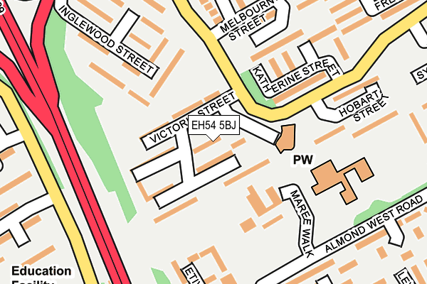 EH54 5BJ map - OS OpenMap – Local (Ordnance Survey)