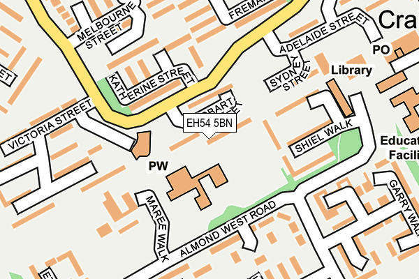 EH54 5BN map - OS OpenMap – Local (Ordnance Survey)