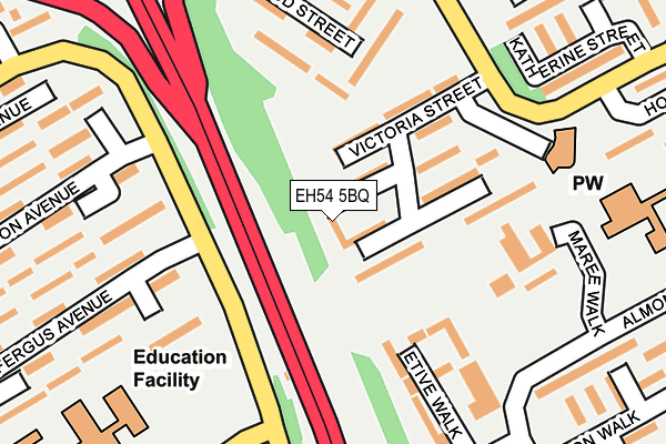 EH54 5BQ map - OS OpenMap – Local (Ordnance Survey)