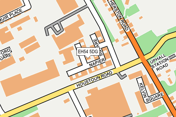 EH54 5DG map - OS OpenMap – Local (Ordnance Survey)