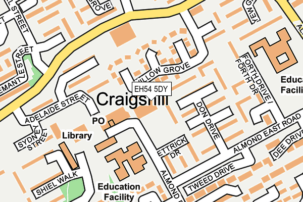 EH54 5DY map - OS OpenMap – Local (Ordnance Survey)