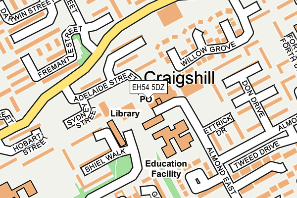 EH54 5DZ map - OS OpenMap – Local (Ordnance Survey)