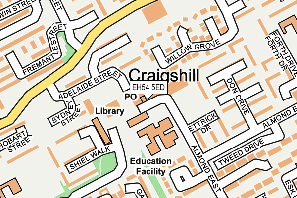 EH54 5ED map - OS OpenMap – Local (Ordnance Survey)