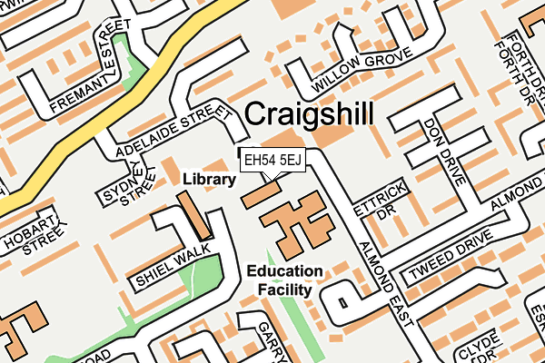 EH54 5EJ map - OS OpenMap – Local (Ordnance Survey)