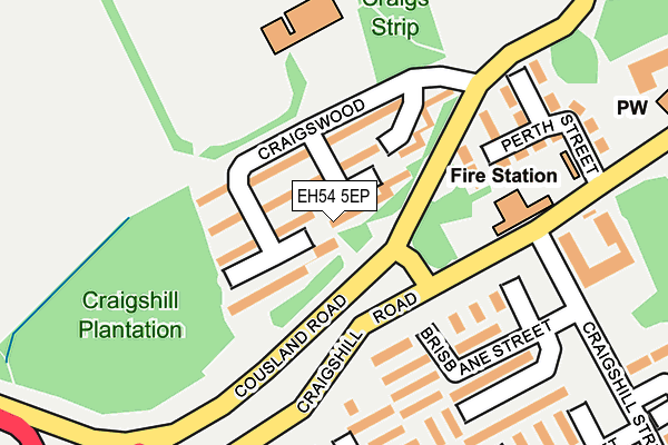 EH54 5EP map - OS OpenMap – Local (Ordnance Survey)