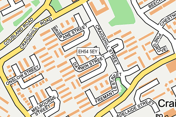 EH54 5EY map - OS OpenMap – Local (Ordnance Survey)