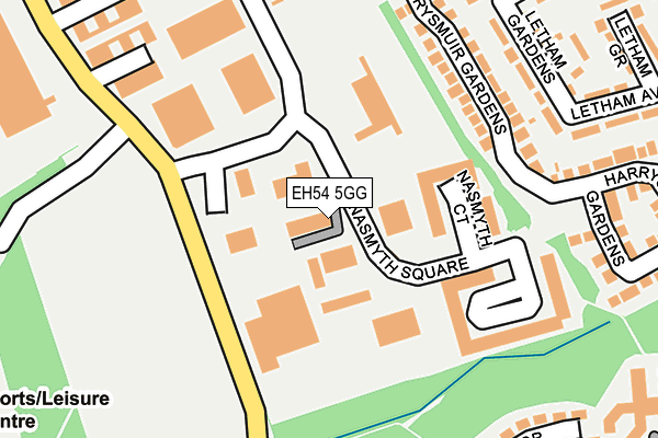 EH54 5GG map - OS OpenMap – Local (Ordnance Survey)