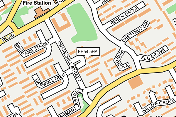 EH54 5HA map - OS OpenMap – Local (Ordnance Survey)