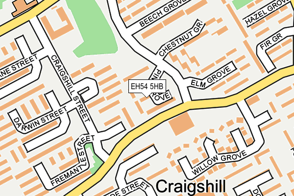 EH54 5HB map - OS OpenMap – Local (Ordnance Survey)