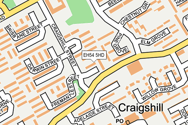 EH54 5HD map - OS OpenMap – Local (Ordnance Survey)