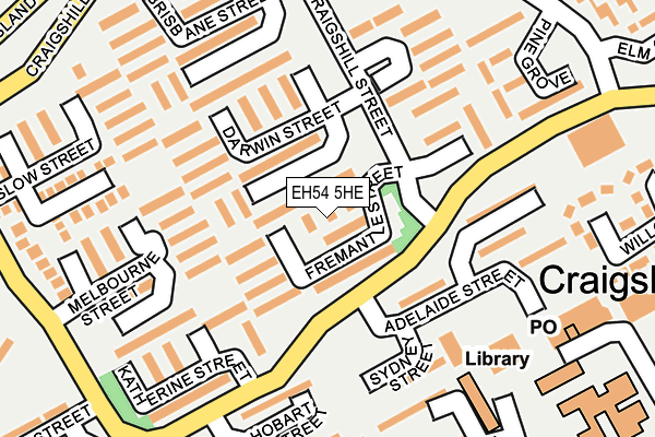 EH54 5HE map - OS OpenMap – Local (Ordnance Survey)