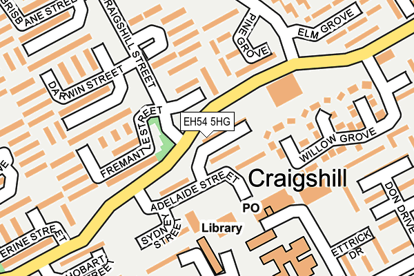 EH54 5HG map - OS OpenMap – Local (Ordnance Survey)