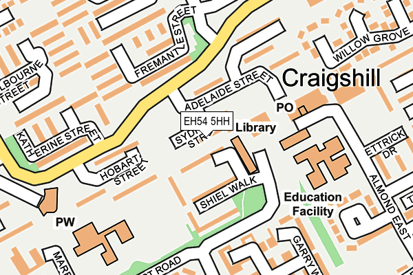 EH54 5HH map - OS OpenMap – Local (Ordnance Survey)