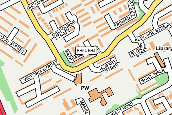 EH54 5HJ map - OS OpenMap – Local (Ordnance Survey)