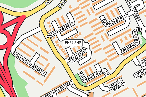 EH54 5HP map - OS OpenMap – Local (Ordnance Survey)