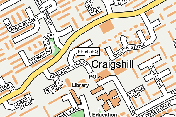 EH54 5HQ map - OS OpenMap – Local (Ordnance Survey)