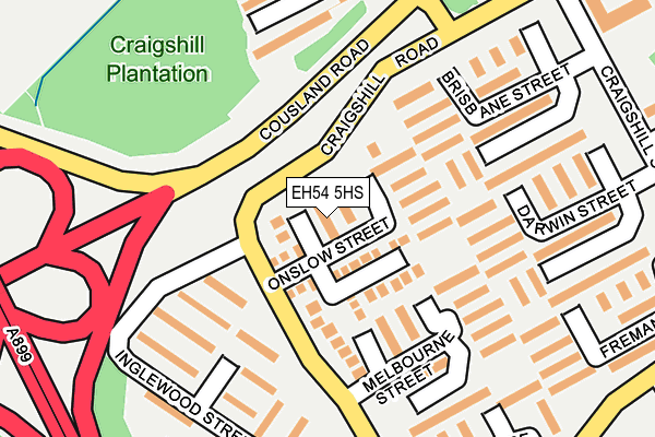 EH54 5HS map - OS OpenMap – Local (Ordnance Survey)