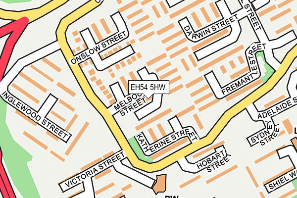 EH54 5HW map - OS OpenMap – Local (Ordnance Survey)