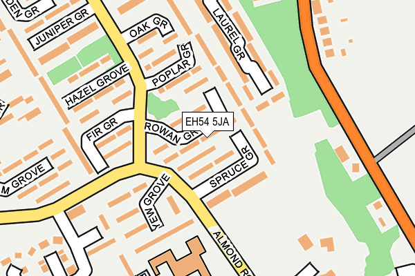 EH54 5JA map - OS OpenMap – Local (Ordnance Survey)