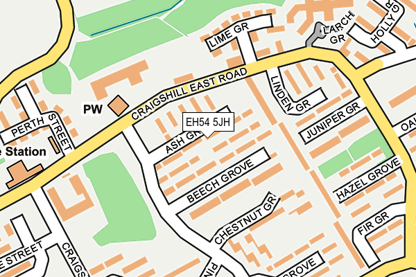 EH54 5JH map - OS OpenMap – Local (Ordnance Survey)